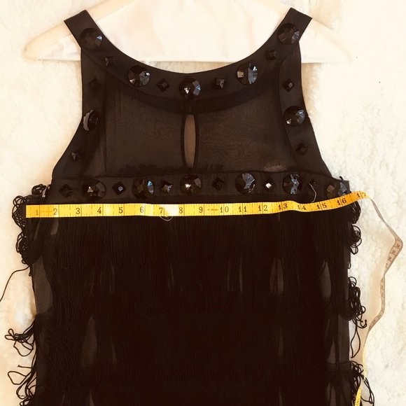 Arden B. Fringed Black Dress #flapper #halloween - Picture 7 of 10